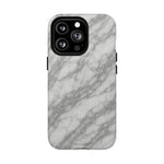 Silver Mist Marble iPhone Case with MagSafe - iPhone 17 / Glossy - Shamo's