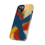 Abstract Brushstroke Tough Phone Case — Colorful Red, Blue & Yellow Protective Cover  Shamo's