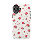 Rose Pattern Impact-Resistant iPhone Case | MagSafe