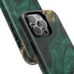 Emerald Marble with Gold Veins iPhone Case | with MagSafe  Shamo's