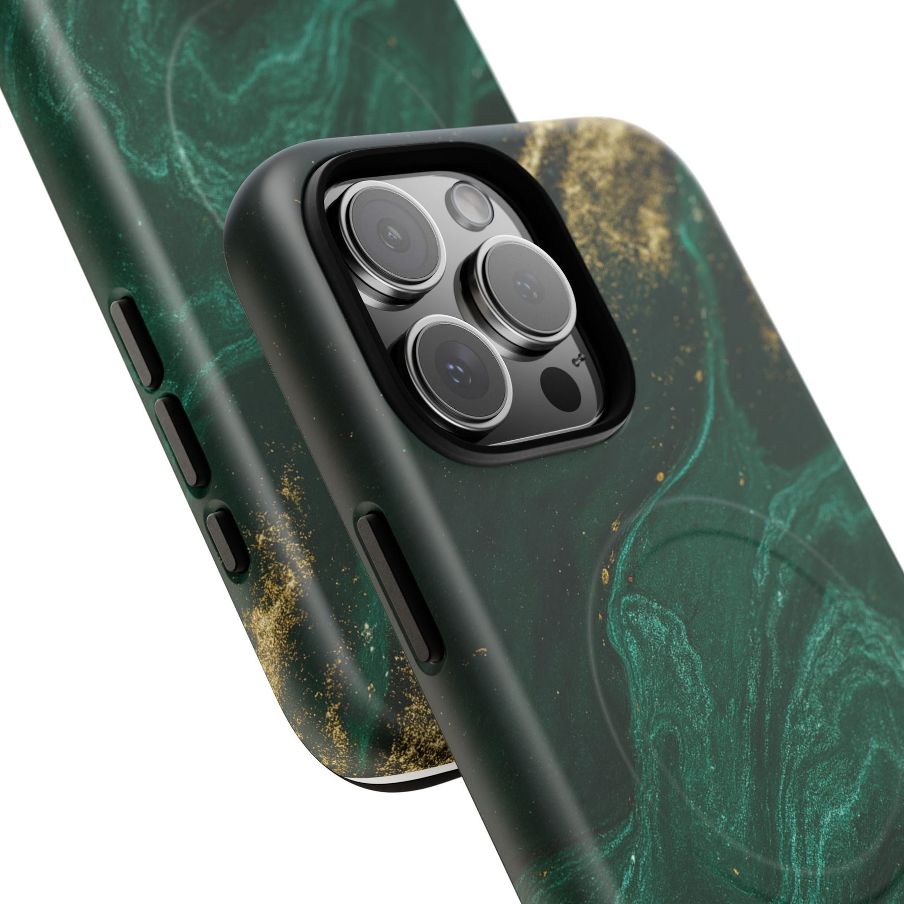 Emerald Marble with Gold Veins iPhone Case | with MagSafe  Shamo's