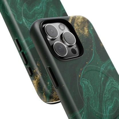 Emerald Marble with Gold Veins iPhone Case | with MagSafe  Shamo's
