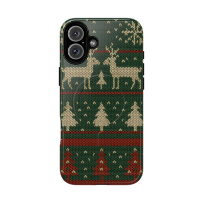Holiday Knit Reindeer MagSafe Tough iPhone Case