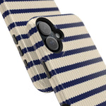 Navy & Cream Ribbed Holiday Sweater Design iPhone Case with MagSafe compatibility  Shamo's