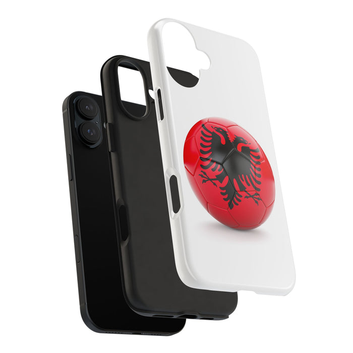 Tough Phone Cases with Albanian soccer flag