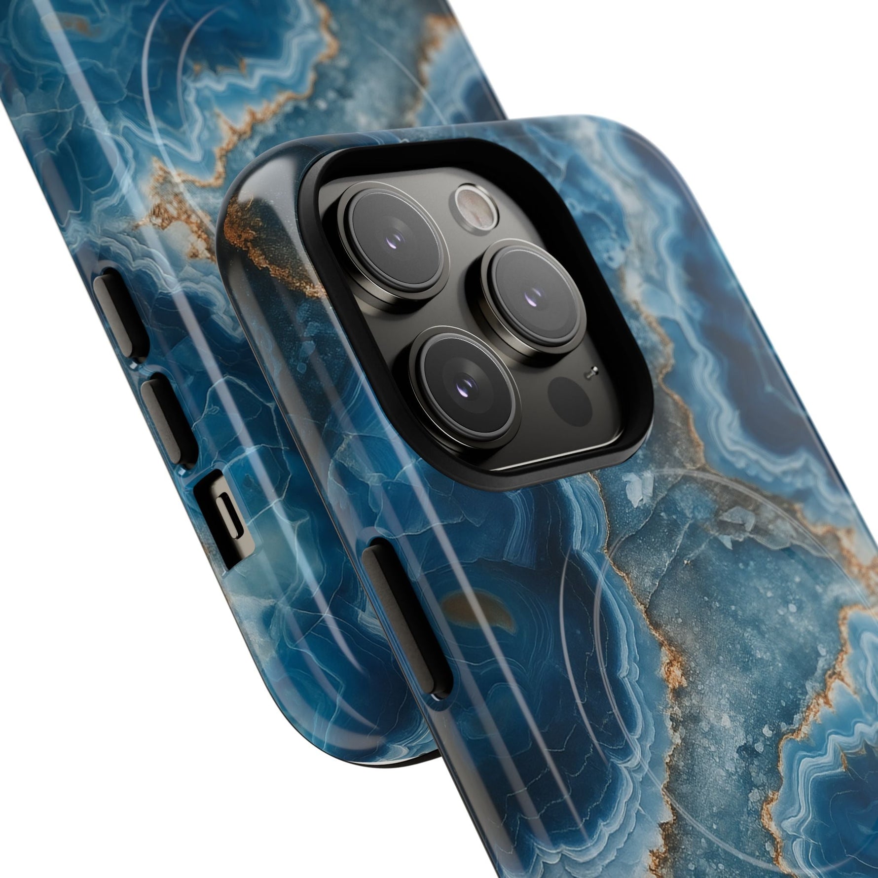 Blue Agate Marble iPhone Case —with MagSafe  Shamo's