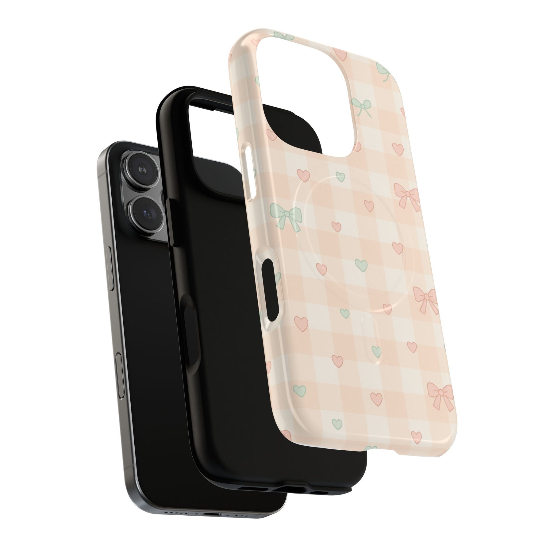 Sweet Pastel Checkered Bows Case for iPhone | MagSafe - Shamo's