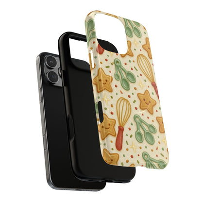 Baking Holiday iPhone Case — Cute Whisk & Cookie Pattern | compatible with MagSafe