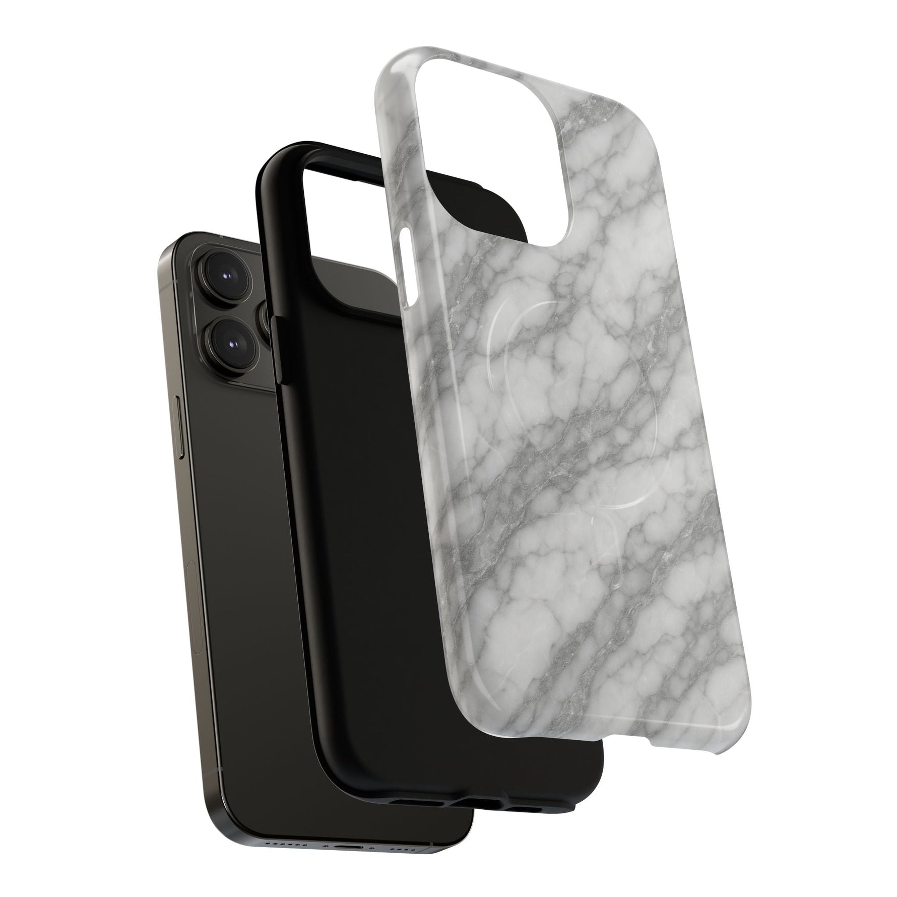 Silver Mist Marble iPhone Case with MagSafe  Shamo's