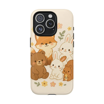 Forest Friends iPhone Case — Fox, Bear & Bunny Design. with MagSafe - Shamo's