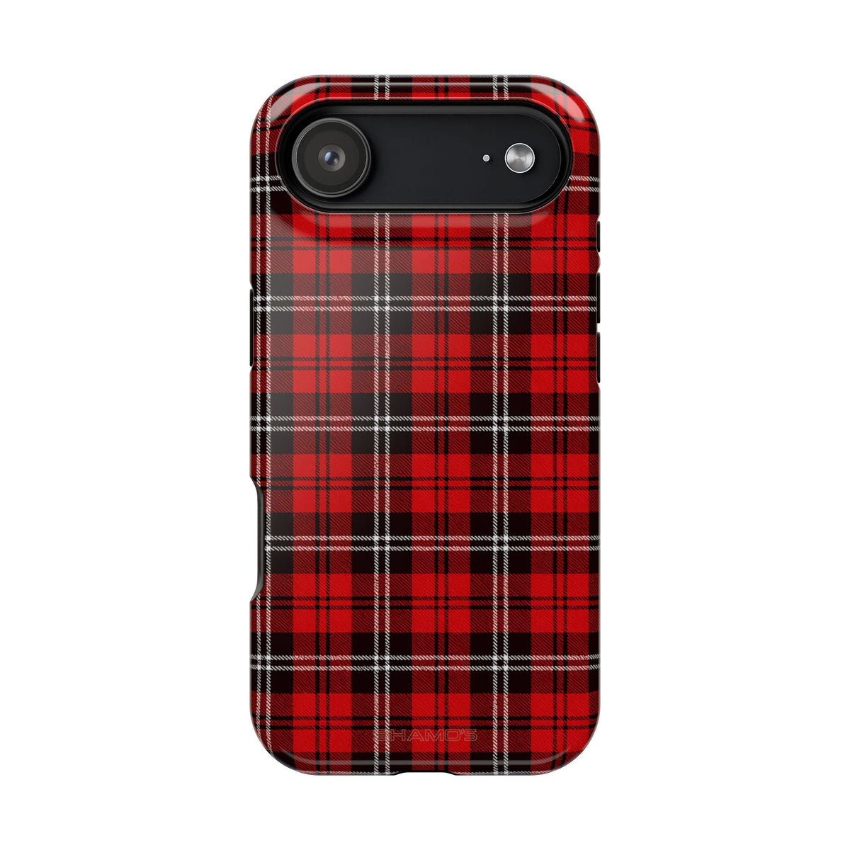 Funda para iPhone resistente a impactos con cuadros escoceses rojos | Compatibilidad con MagSafe