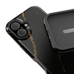 Black & Gold Marble iPhone Case with MagSafe - iPhone 17 / Glossy - Shamo's