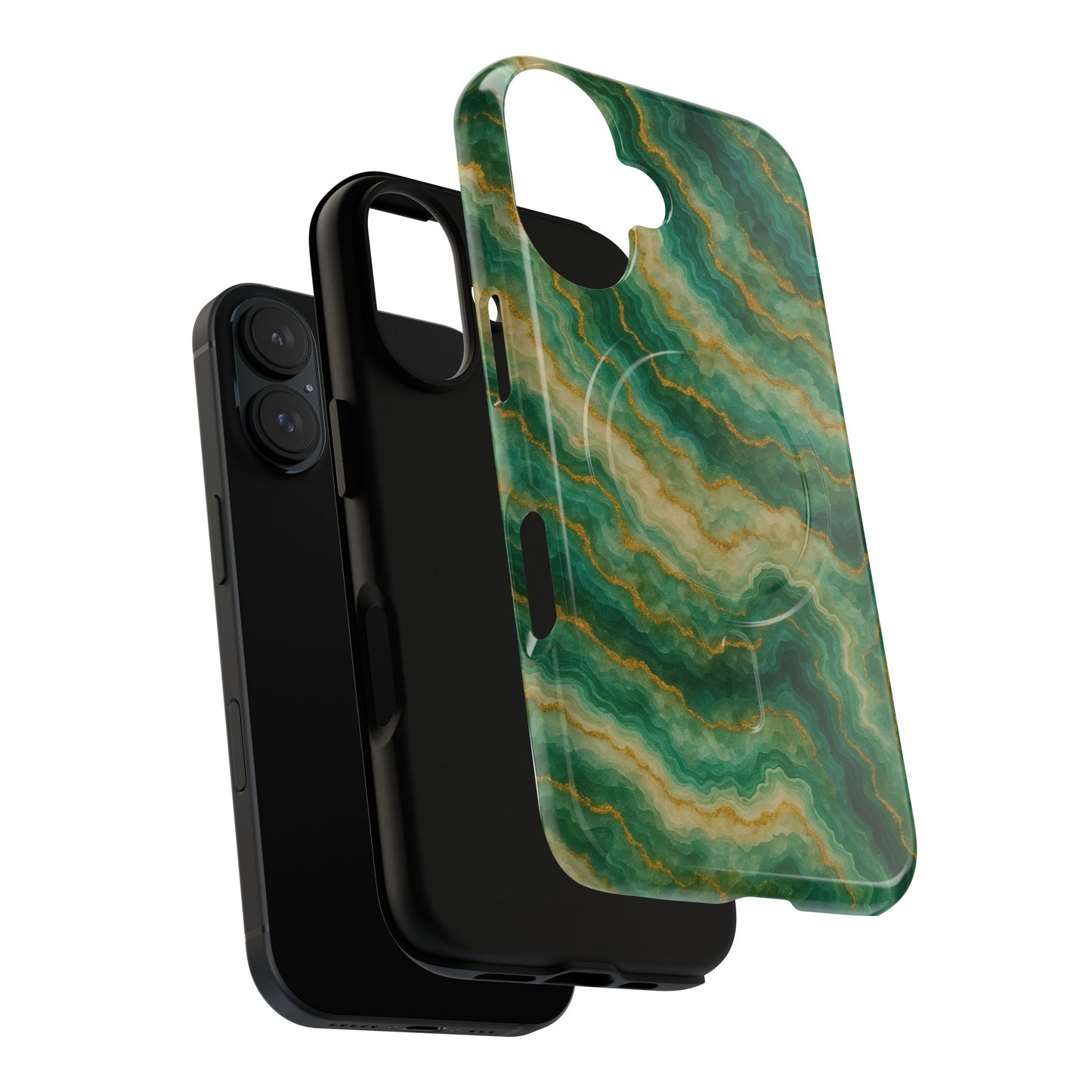 Green Marble iPhone Case with MagSafe