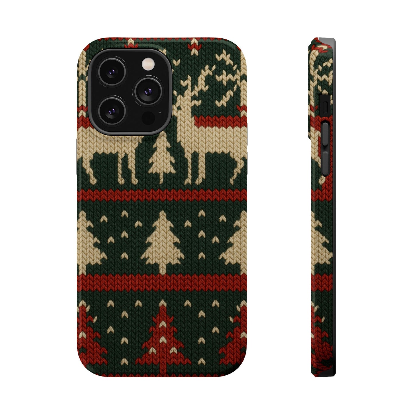 Holiday Reindeer Knit iPhone Case | compatible with MagSafe