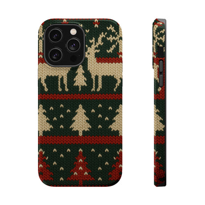 Holiday Reindeer Knit iPhone Case | compatible with MagSafe