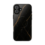 Black & Gold Marble iPhone Case with MagSafe - Shamo's