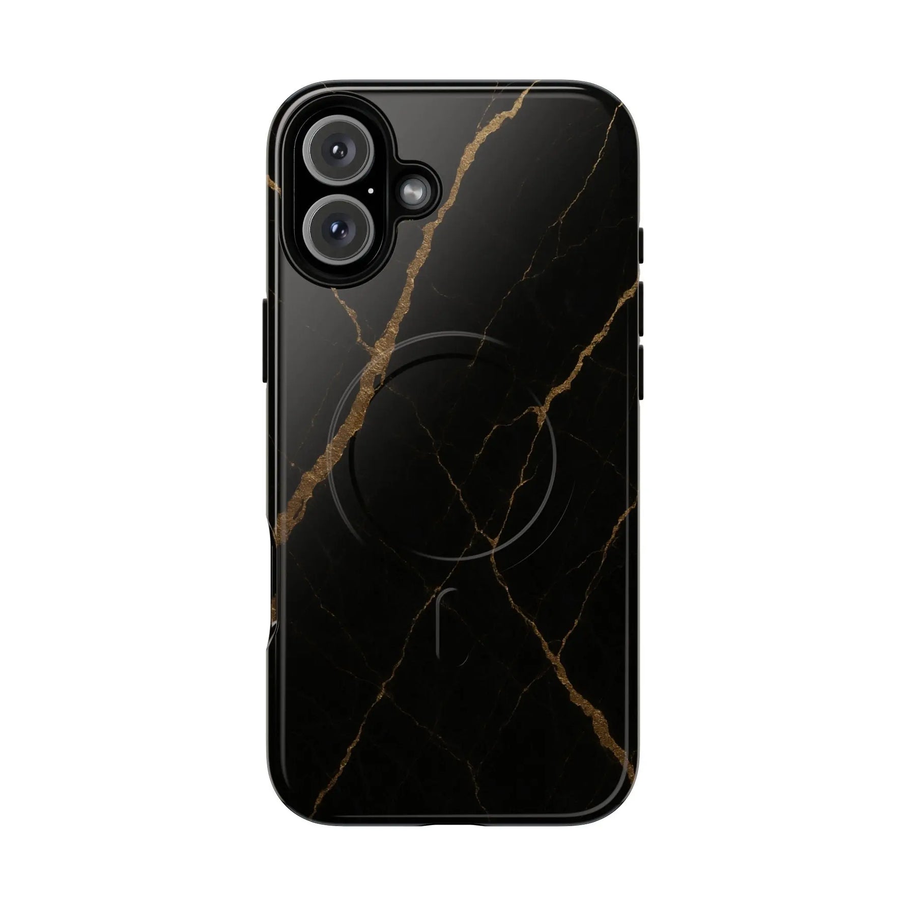 Black & Gold Marble iPhone Case with MagSafe - Shamo's