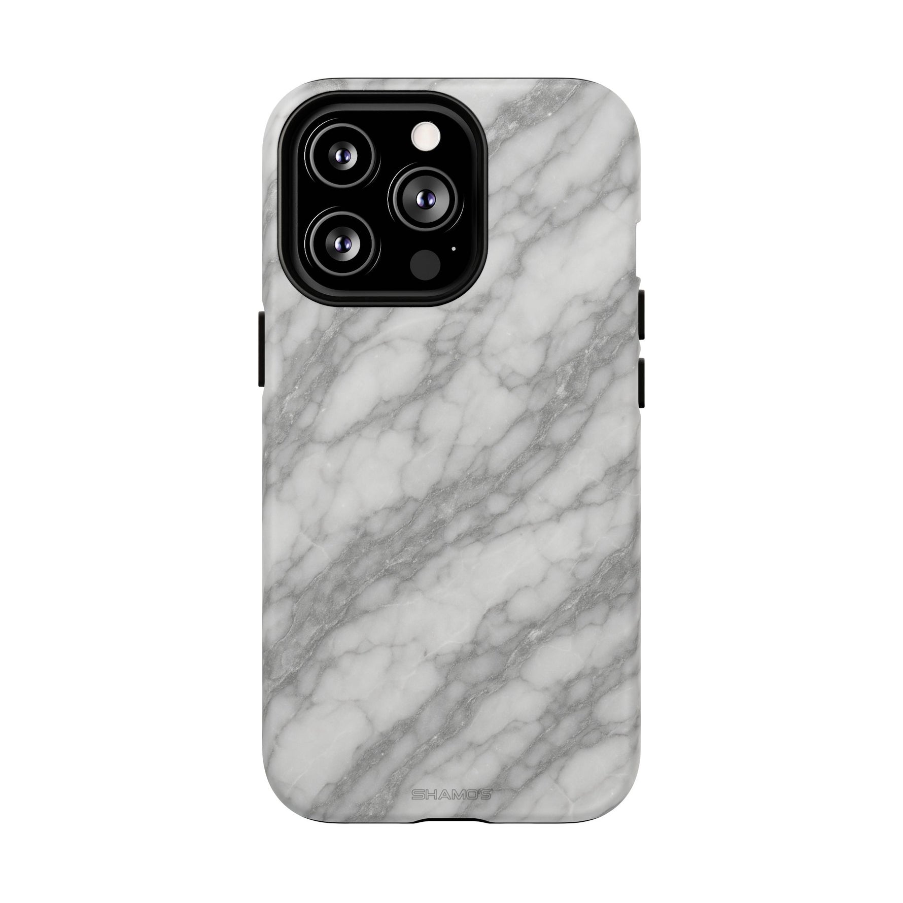 Silver Mist Marble iPhone Case with MagSafe - iPhone 17 / Glossy - Shamo's