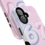 6 7 Viral TikTok Trend Pastel Aesthetic Magnetic Impact-Resistant iPhone Case, Personalizable Text and MagSafe Compatible