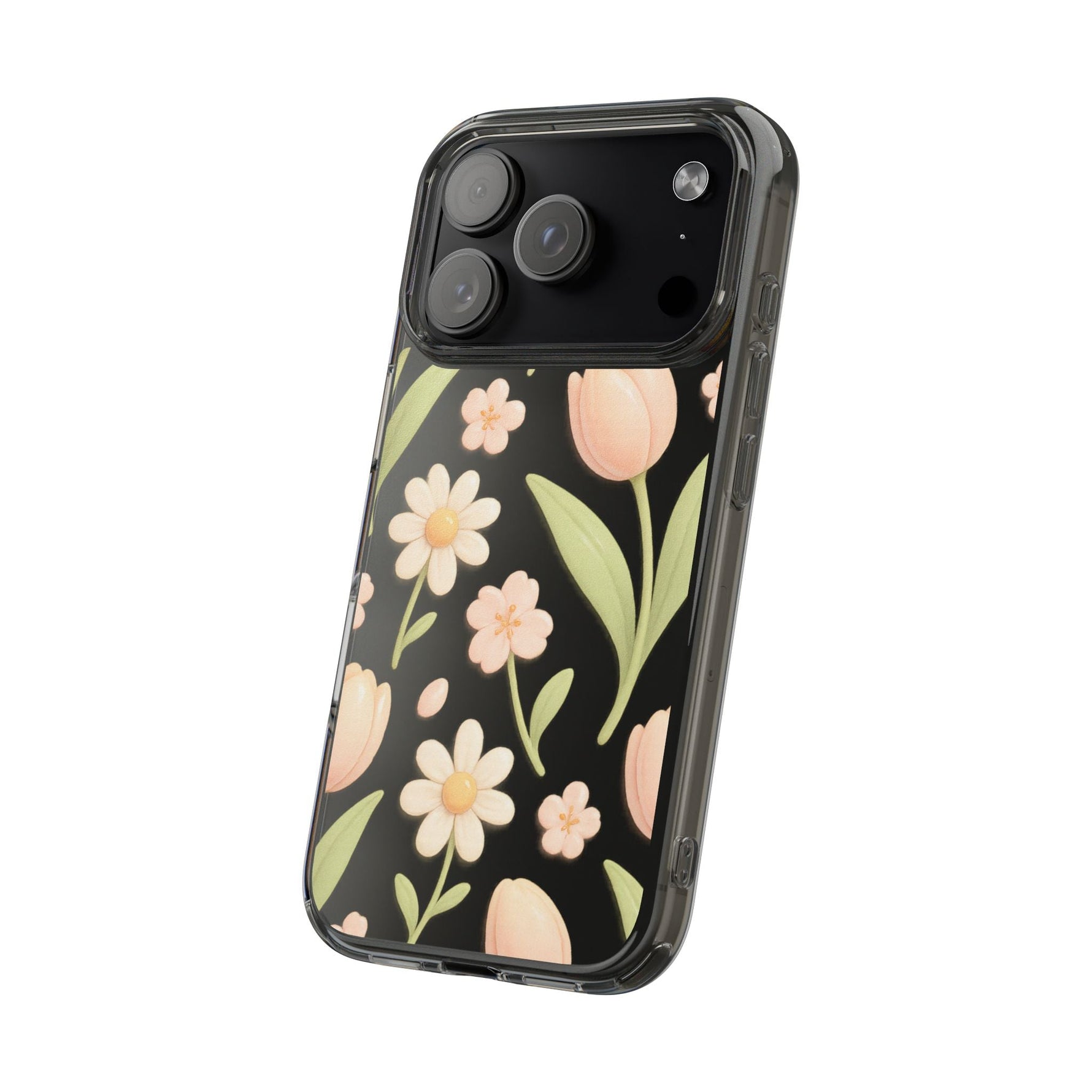 Floral Impact-Resistant Clear iPhone Case  Shamo's