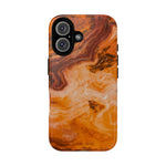 iPhone-Hülle aus bernsteinfarbenem Achatmarmor – kompatibel mit MagSafe