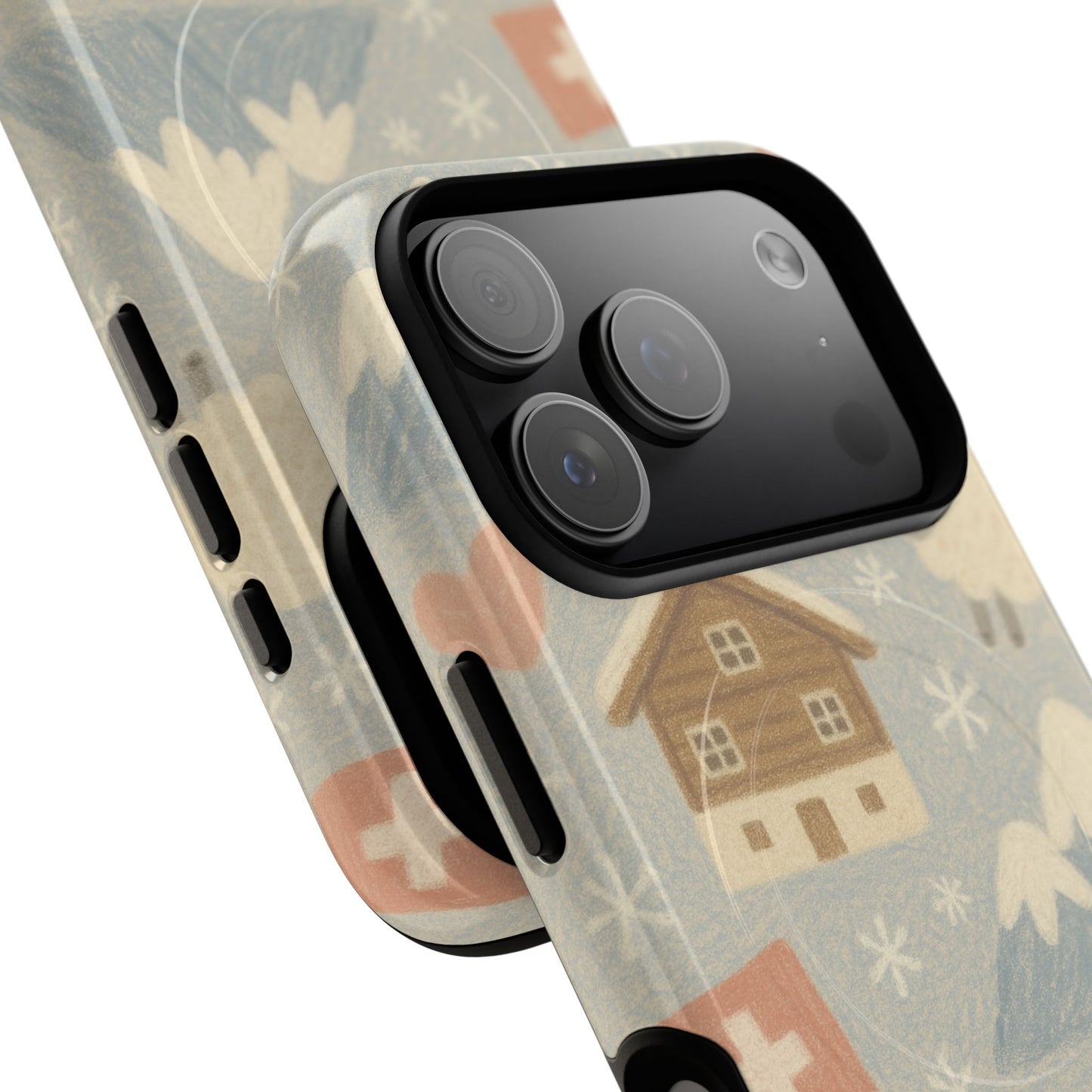 Swiss Chalet Sheep Pattern Tough MagSafe iPhone Case