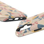 Prairie Quilt – Pastel Patchwork Pattern MagSafe Phone Case, glossy vertical dual-camera model, port openings and edge details