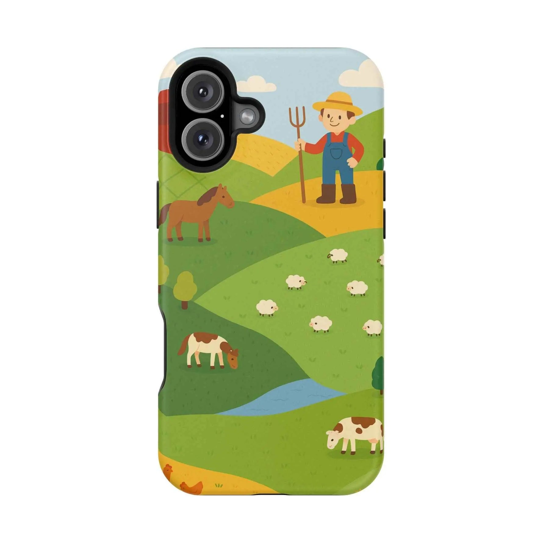 Farm-Themed Impact-Resistant MagSafe Phone Case