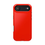 Electric Red Solid Color MagSafe Compatible Impact-Resistant iPhone Case | Slim Protective Cover