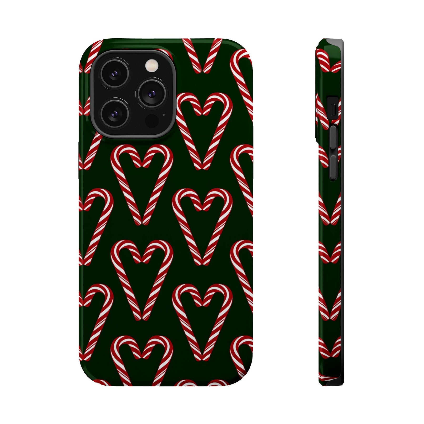 Candy Cane Heart MagSafe Impact-Resistant iPhone Case  Shamo's iPhone 14 Pro Max / Glossy
