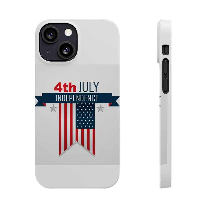 Slim Phone Cases with 4th of July writitng