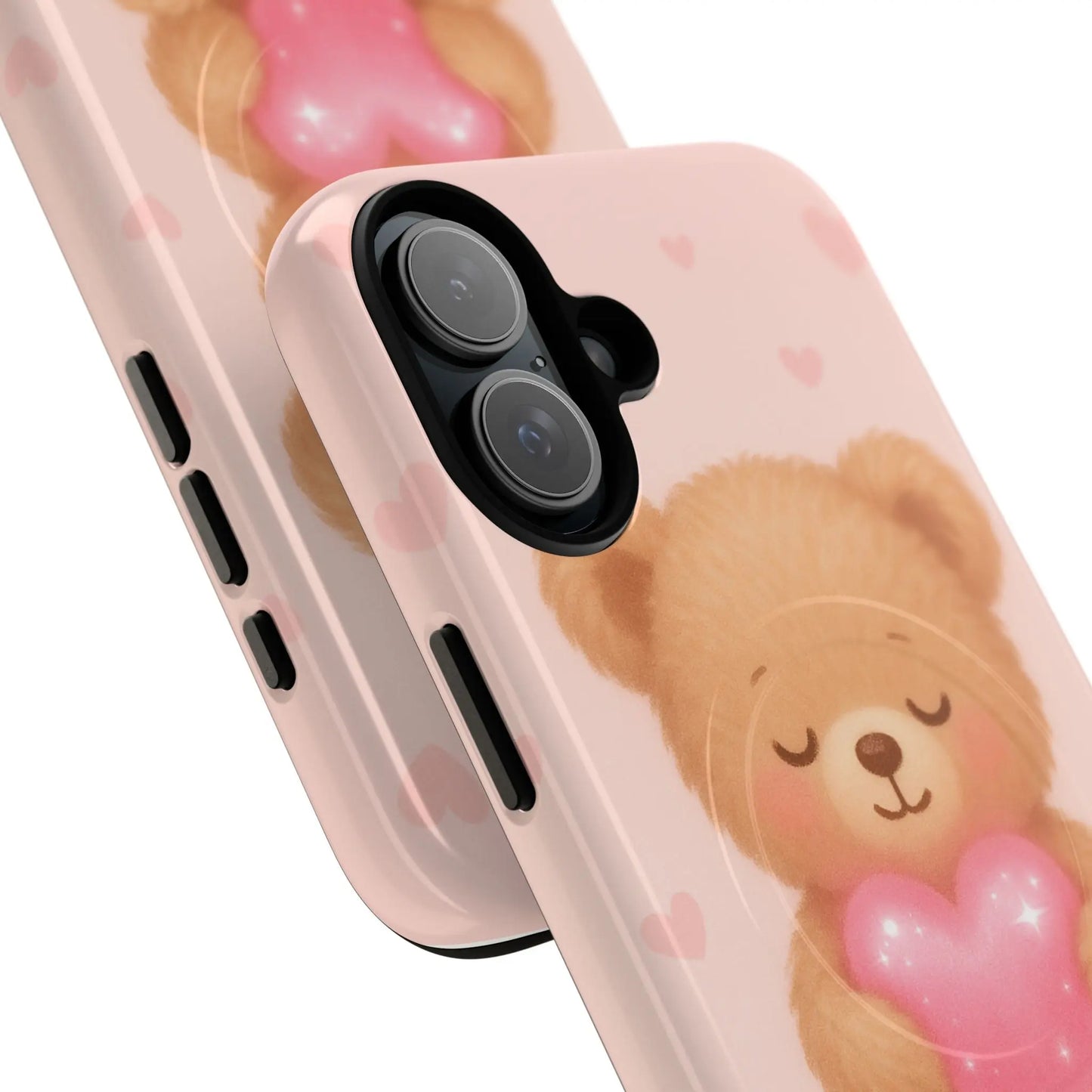 Heart Hug Teddy Bear iPhone Case – with MagSafe