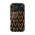 Candy Cane Heart MagSafe Impact-Resistant iPhone Case  Shamo's iPhone 17 Pro Max / Glossy