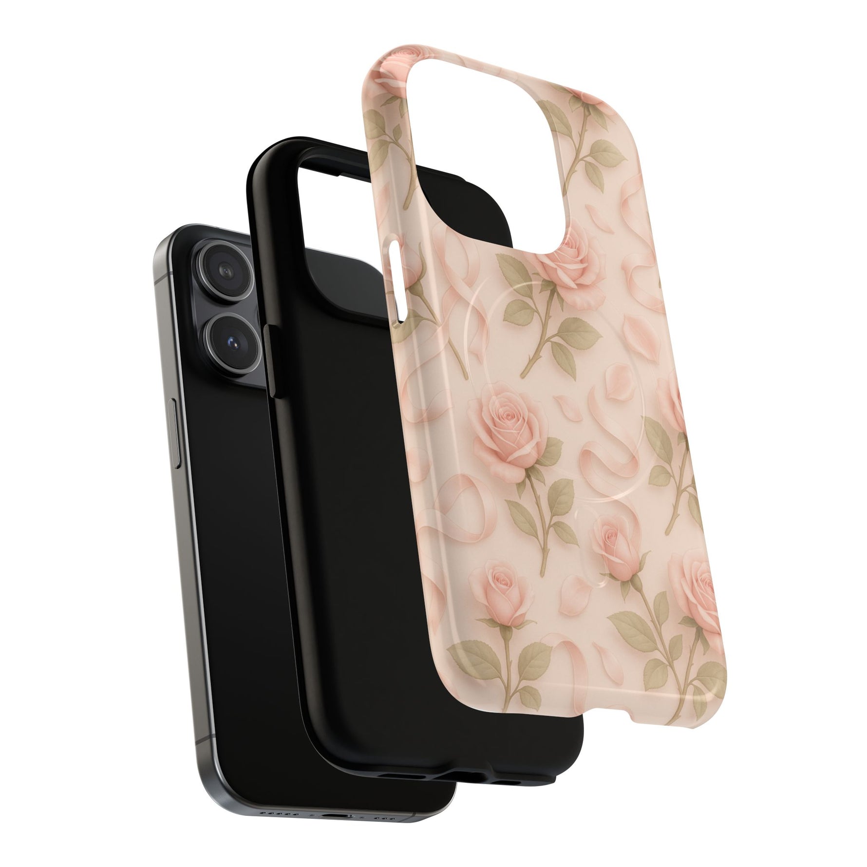 Blush Roses and Ribbons 3D iPhone Case | MagSafe - Shamo's
