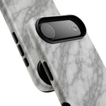 Silver Mist Marble iPhone Case with MagSafe - iPhone 17 / Glossy - Shamo's