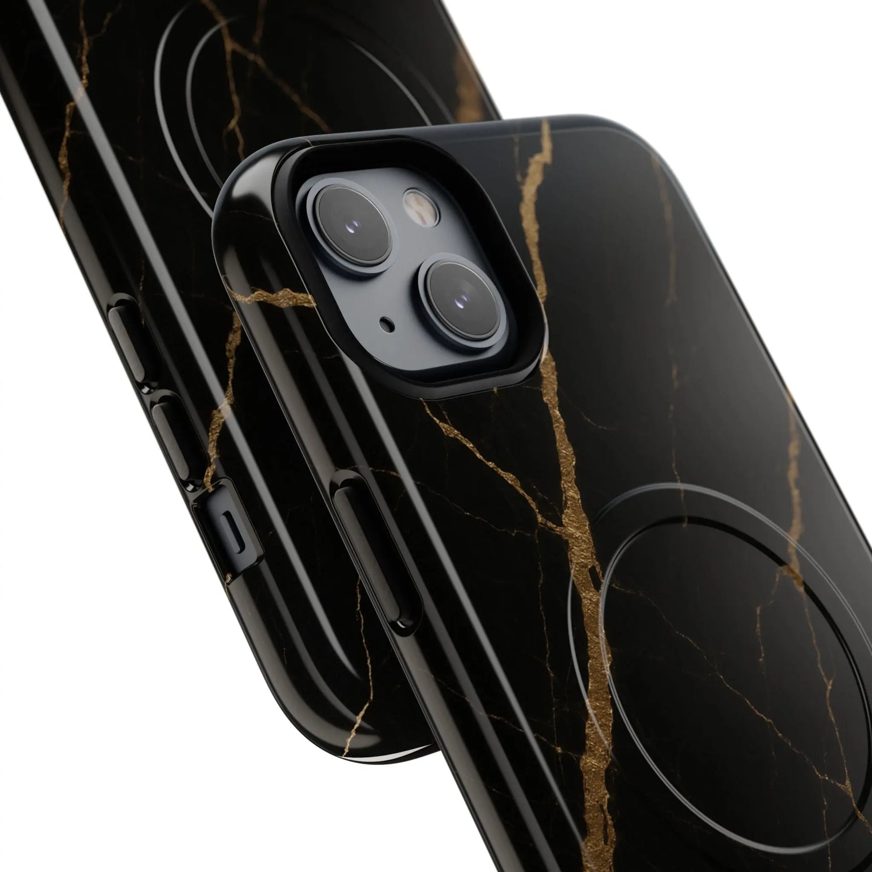 Black & Gold Marble iPhone Case with MagSafe  Shamo's