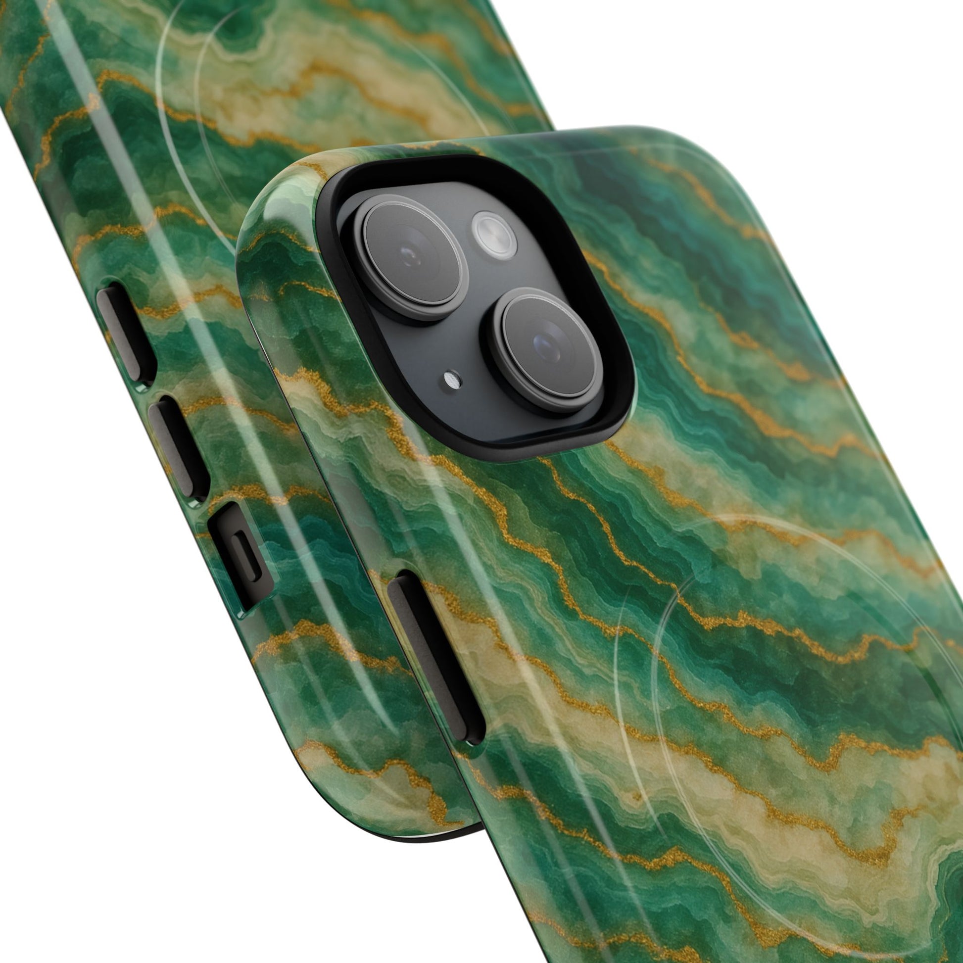 Green Marble iPhone Case with MagSafe - Shamo's