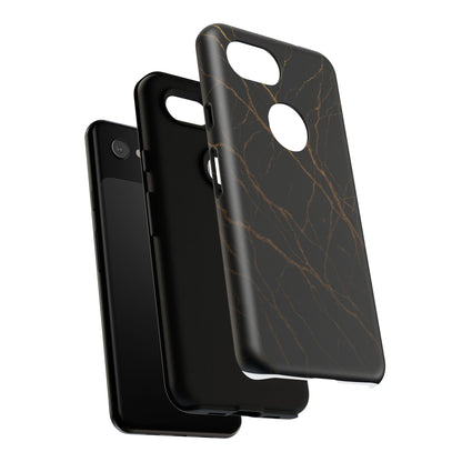 Black Marble Tough iPhone Case