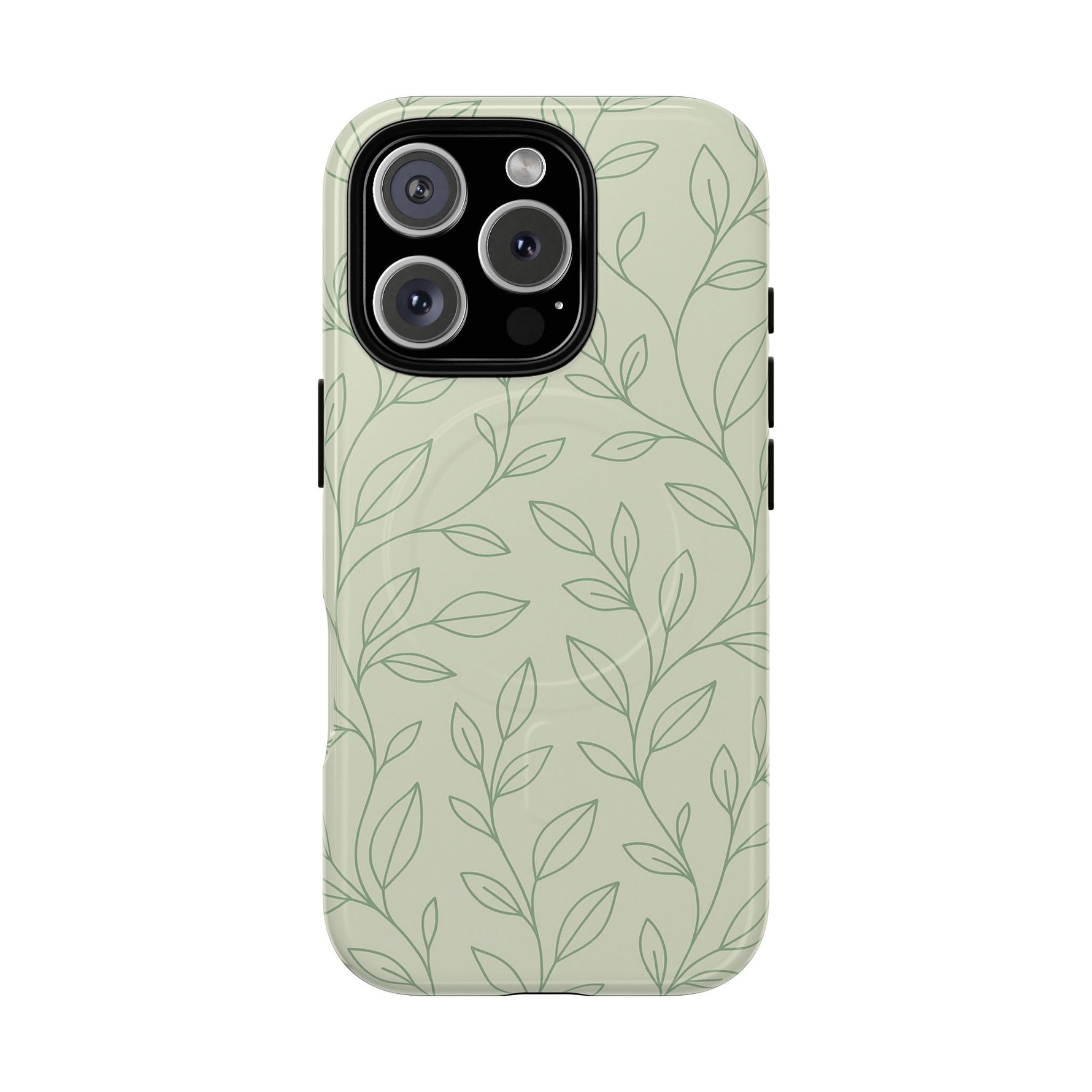 Sage Botanical Leaves Floral iPhone Case | MagSafe - Shamo's