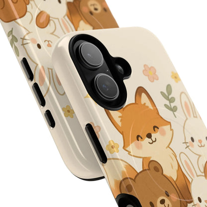 Forest Friends iPhone Case — Fox, Bear & Bunny Design. with MagSafe - Shamo's