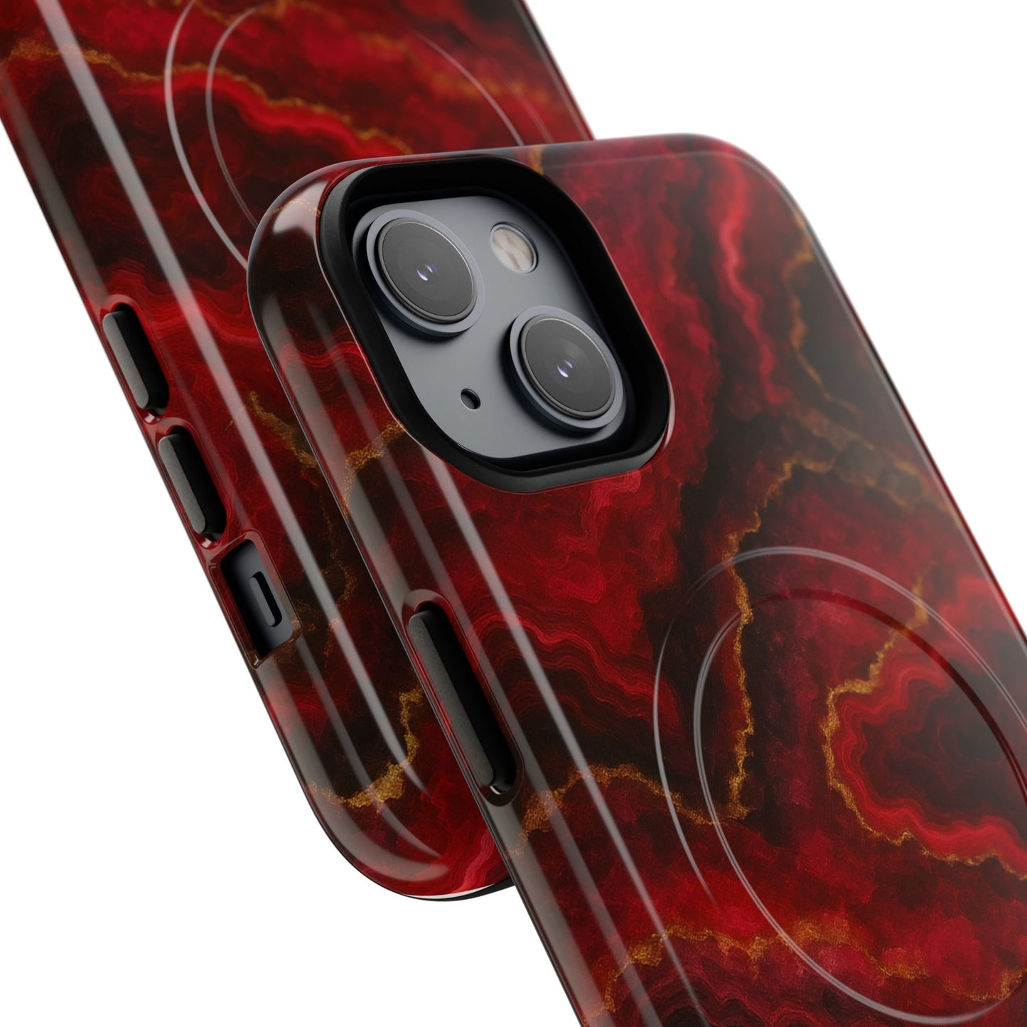 Red Marble iPhone Case with MagSafe - Shamo's