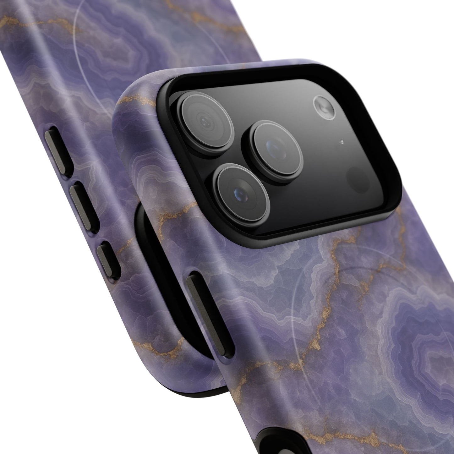 Purple Agate Marble iPhone Case with MagSafe