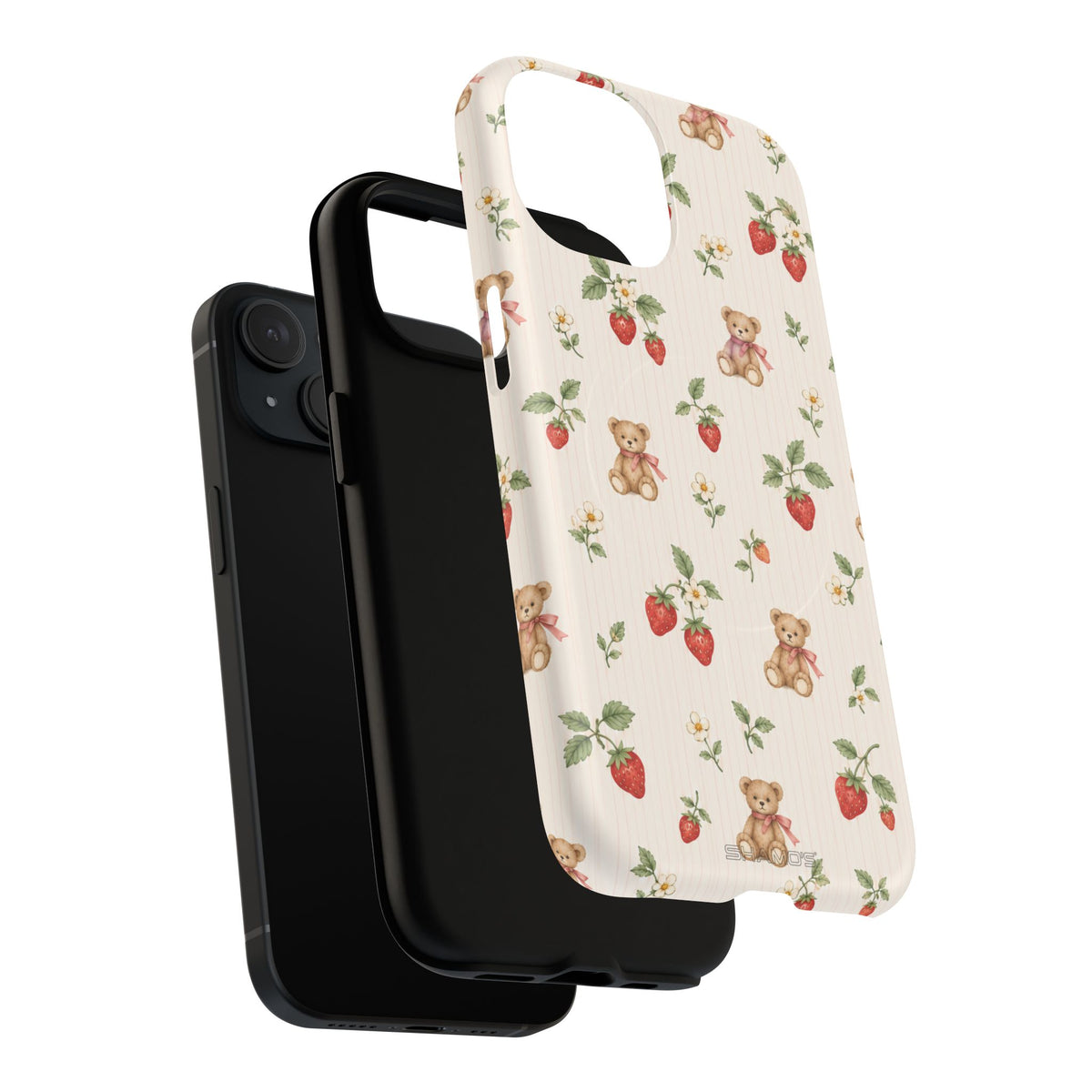 Strawberry Teddy iPhone Case with MagSafe