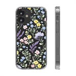 Clear Floral Impact-Resistant Phone Case — Pastel Wildflower Design