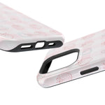 Strawberry Hearts MagSafe Compatible Phone Case | 'Paint it your way' Pink Plaid Impact-Resistant