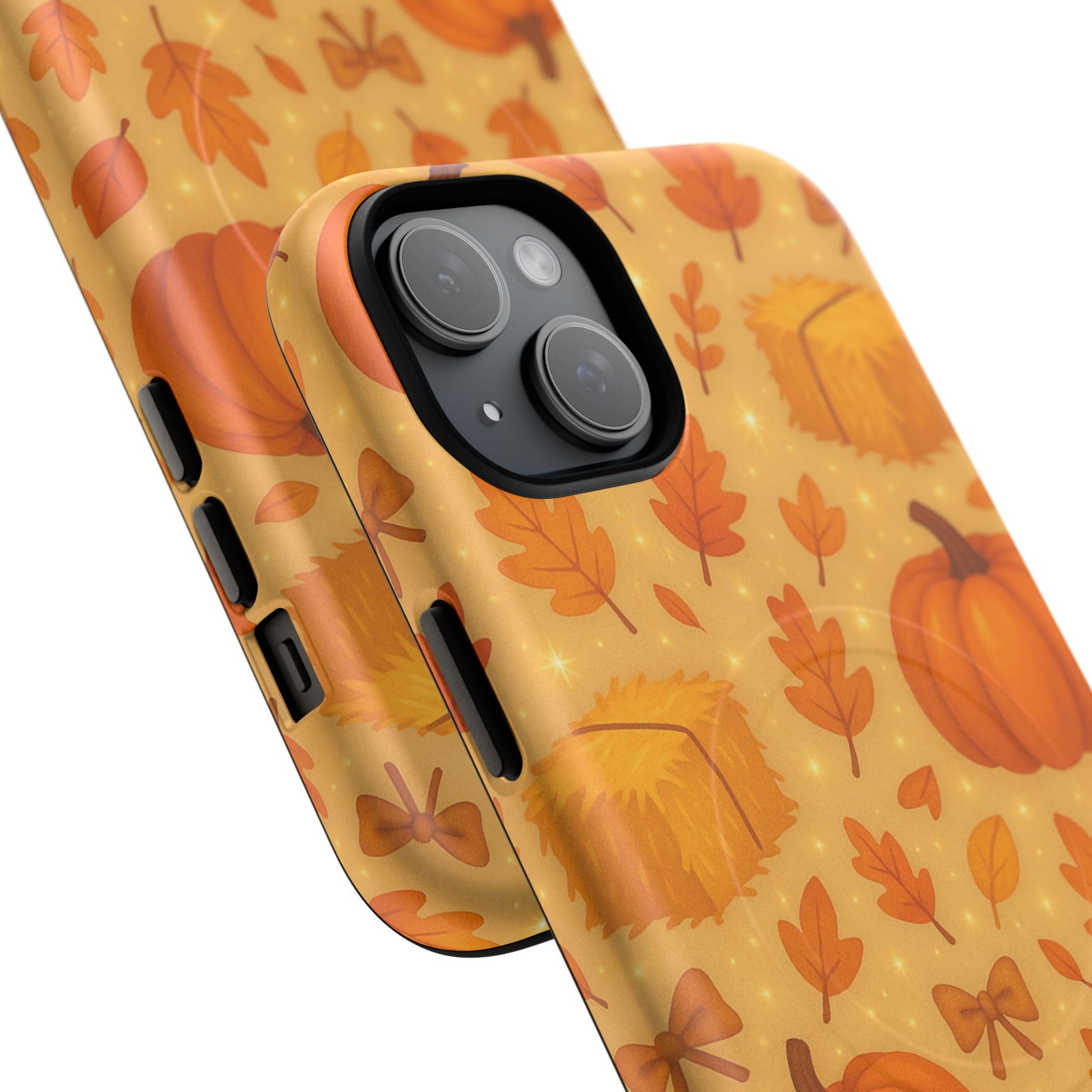 Autumn Harvest iPhone Case — Pumpkin & Haystack Fall with MagSafe - Shamo's