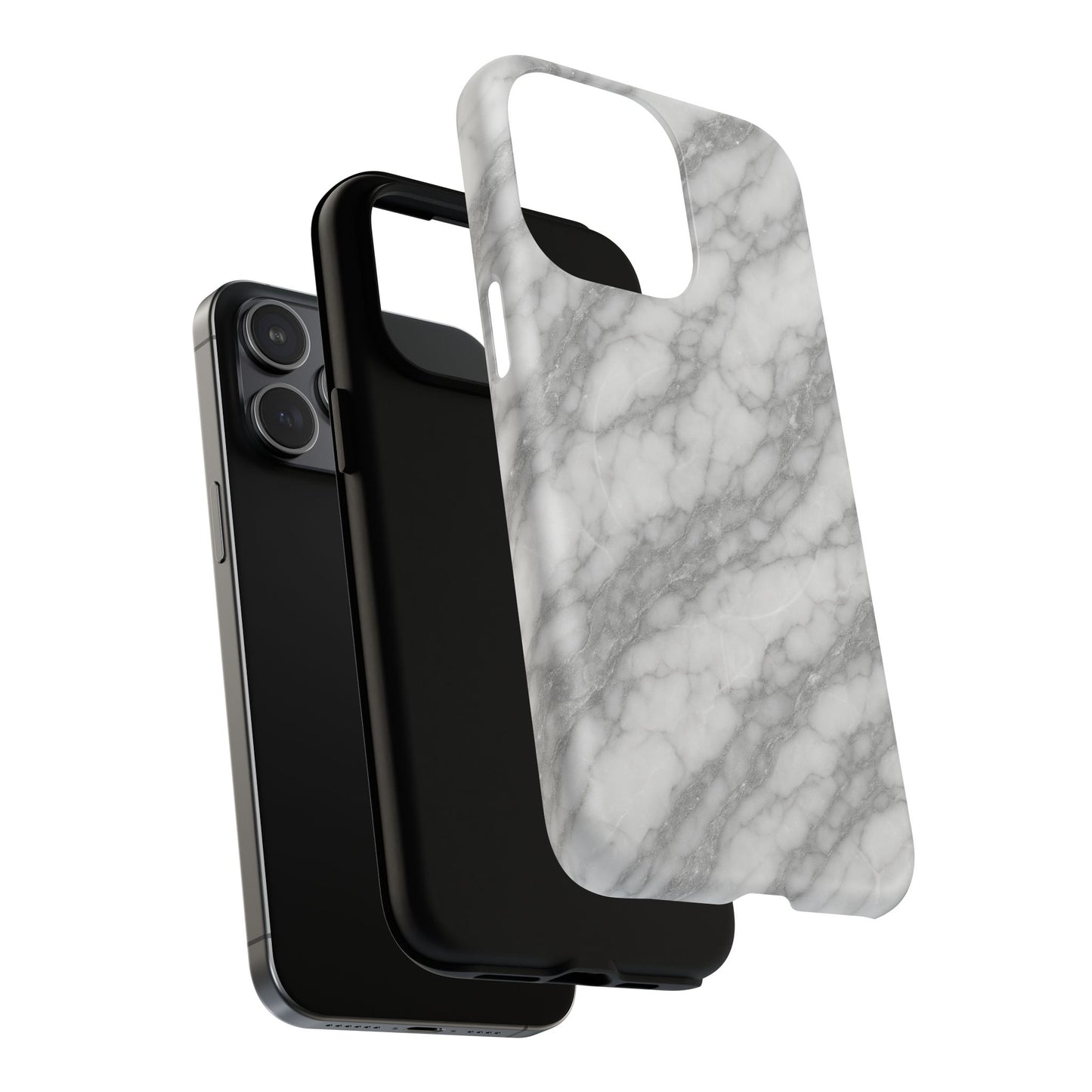 Silver Mist Marble iPhone Case with MagSafe - Shamo's