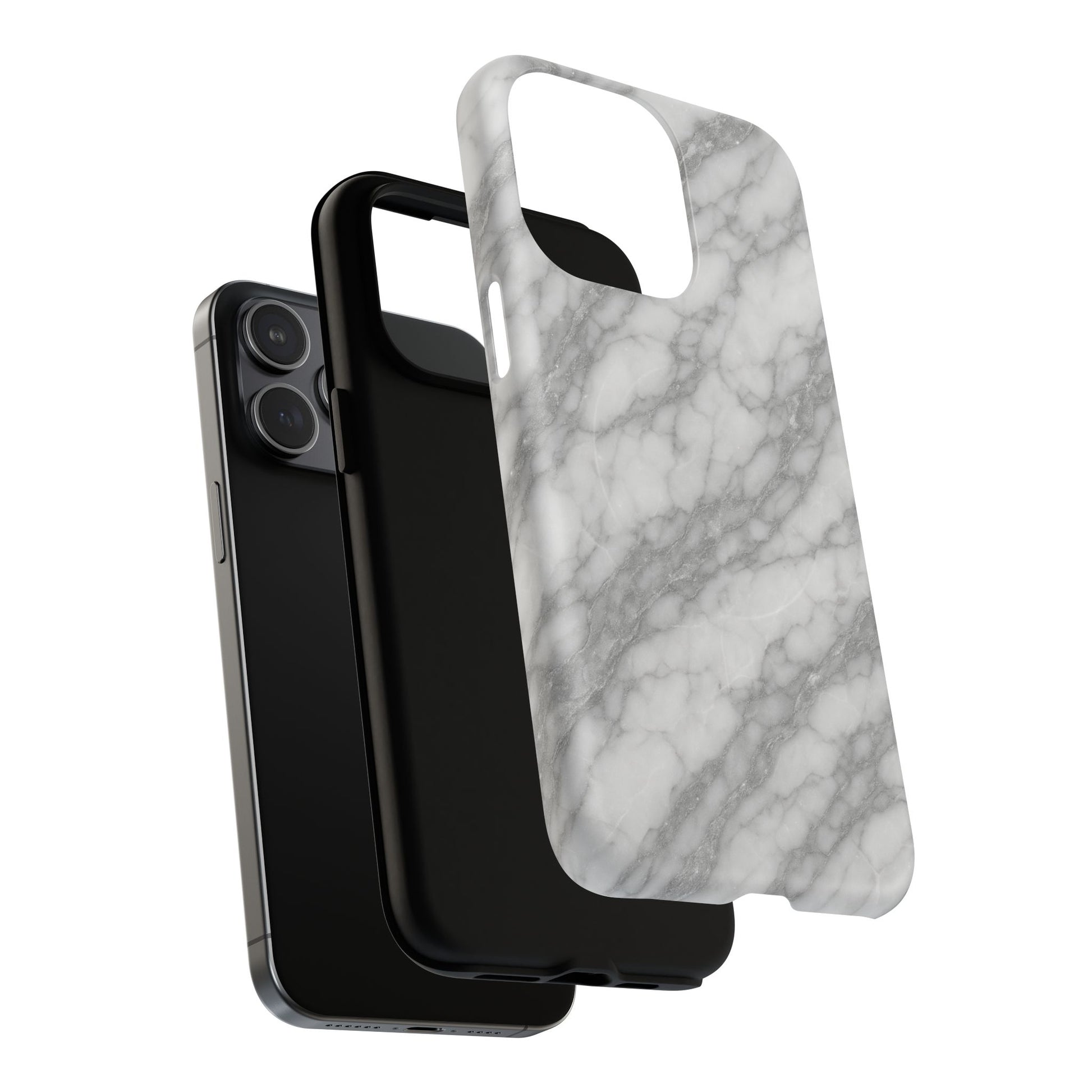 Silver Mist Marble iPhone Case with MagSafe - Shamo's