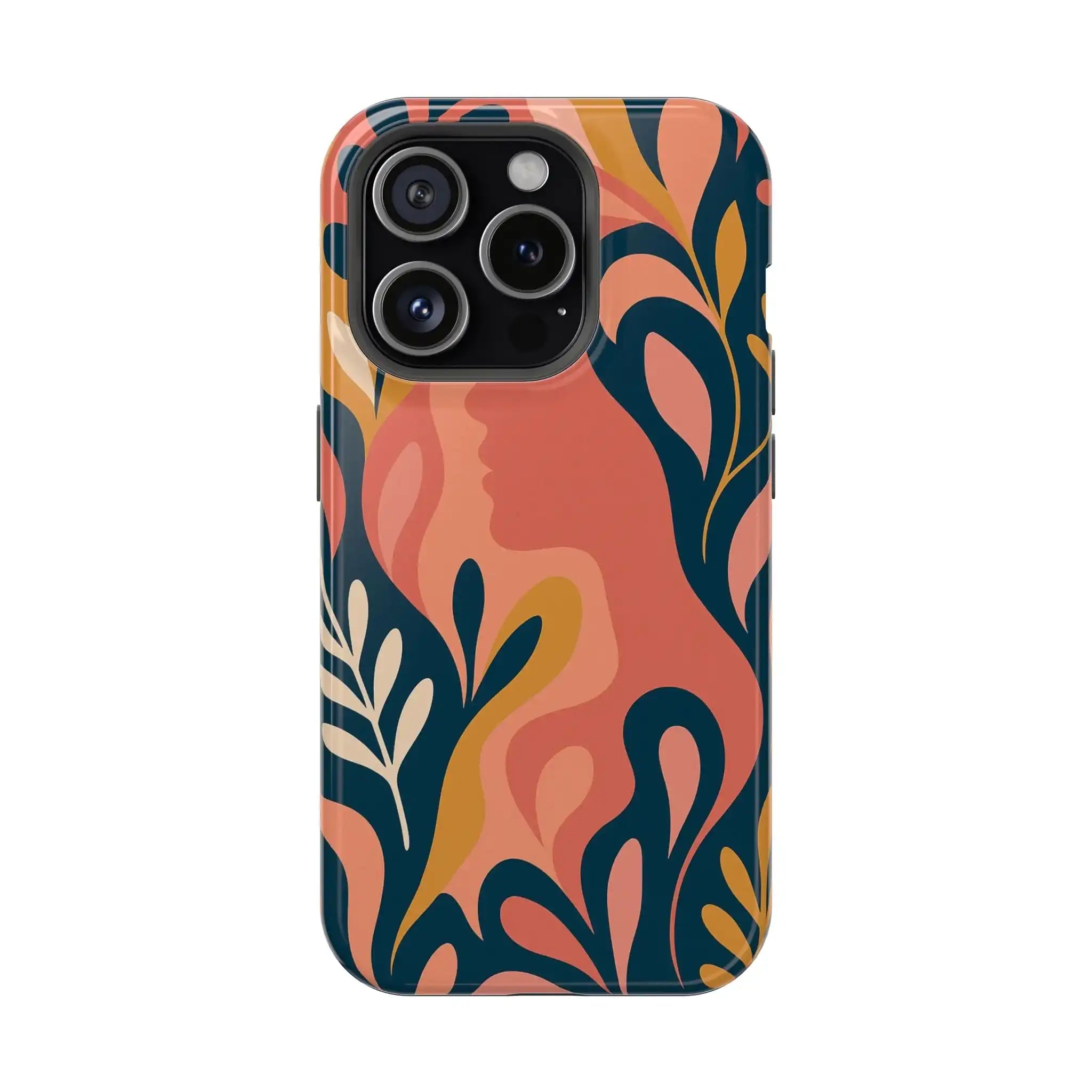 Floral Feminine Abstract MagSafe Impact-Resistant iPhone Case  Shamo's iPhone 15 Pro / Glossy