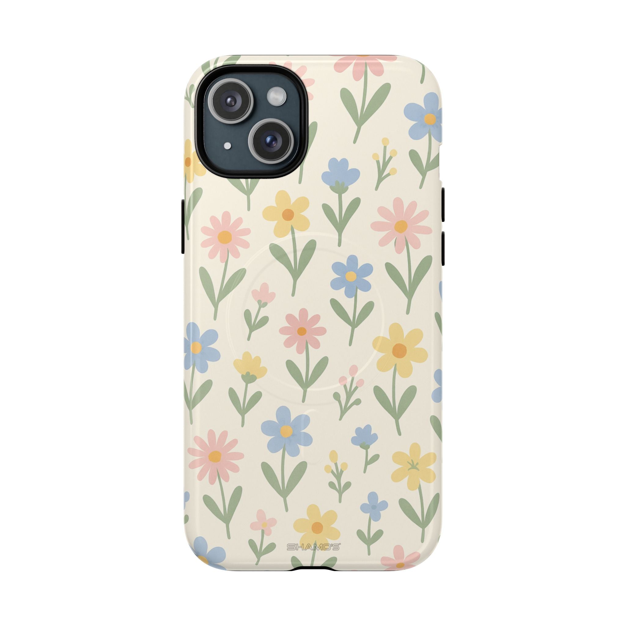 Wildflower Meadow iPhone Case MagSafe - iPhone 15 Plus / Glossy - Shamo's